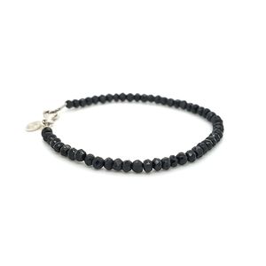 ⚫ Black Spinel Faceted Bead Bracelet